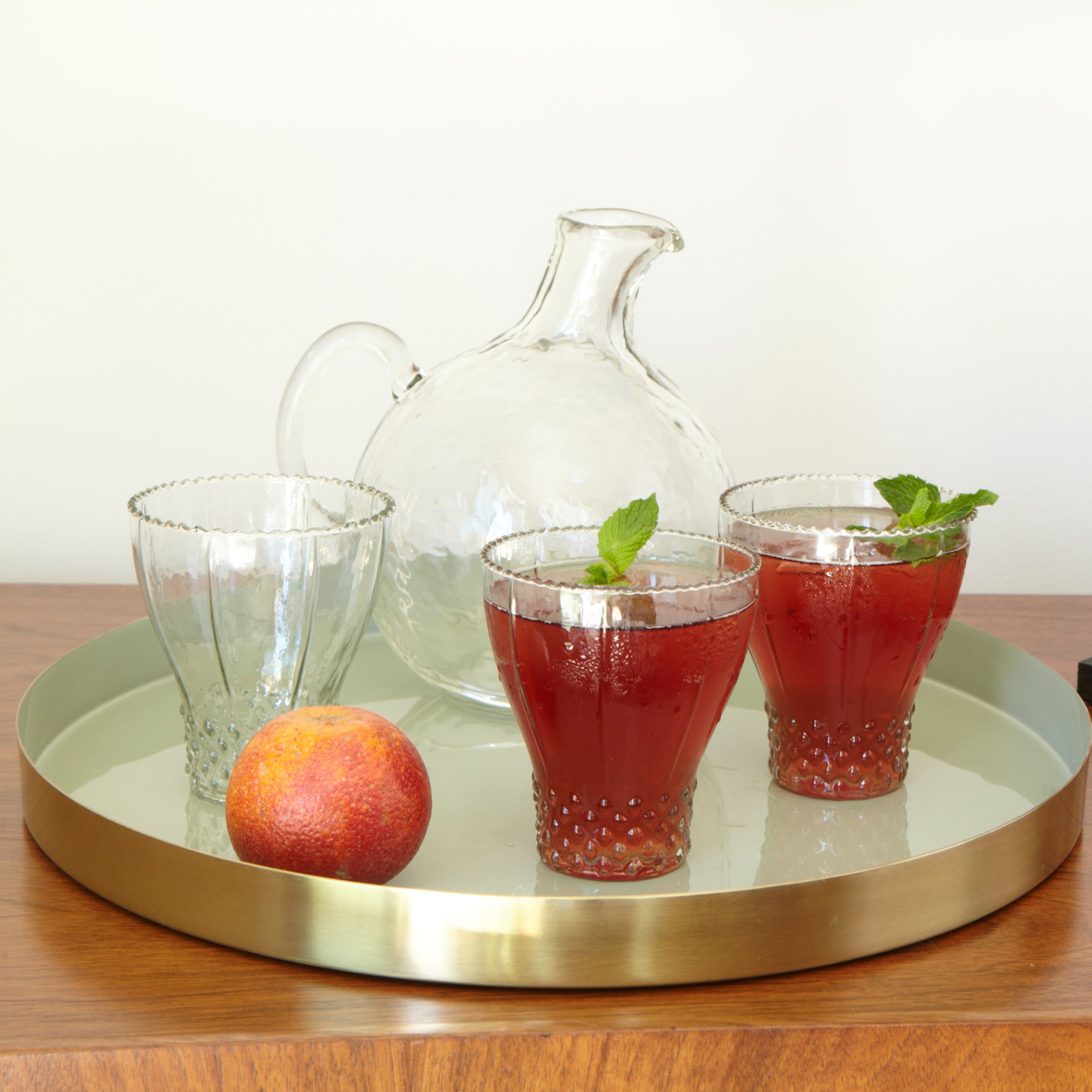 Ruffle Bell Glasses, Set of 4